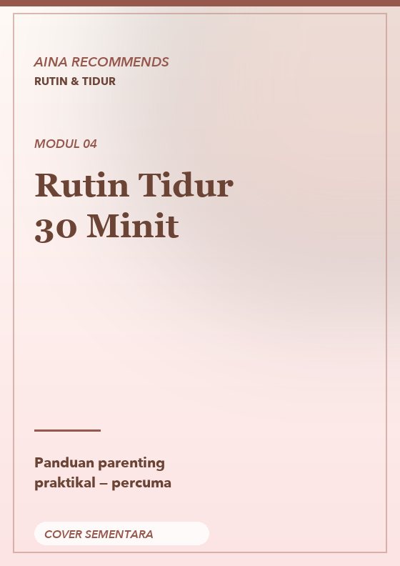 Rutin Tidur 30 Minit